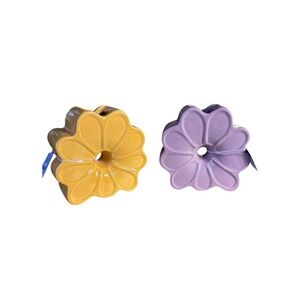 Celebrate Together Flower Vases Set (2) Ceramic Spring Retro Table Decor NEW